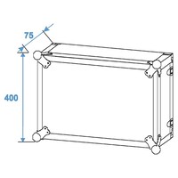 Effect Rack CO DD 19 inch flightcase 8HE 240mm diep