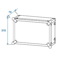 Effect Rack CO DD 19 inch flightcase 6HE 380mm diep