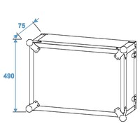 Effect Rack CO DD 19 inch flightcase 10HE 380mm diep
