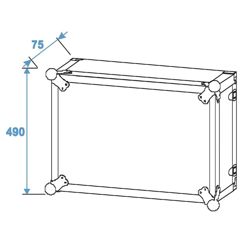 Effect Rack CO DD 19 inch flightcase 10HE 380mm diep