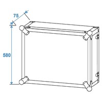 Effect Rack CO DD 19 inch flightcase 12HE 380mm diep
