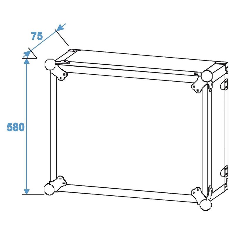 Effect Rack CO DD 19 inch flightcase 12HE 380mm diep