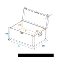 Universele flightcase 60x30x30cm