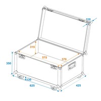 Universal Transport Case 60x40cm met wielen