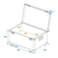 Universal Transport Case 80x40cm met wielen
