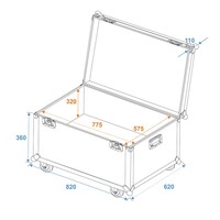 Universal Transport Case 80x60cm met wielen