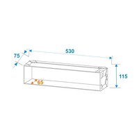 Rack Profi 19 inch flightcase 2HE 250mm diep
