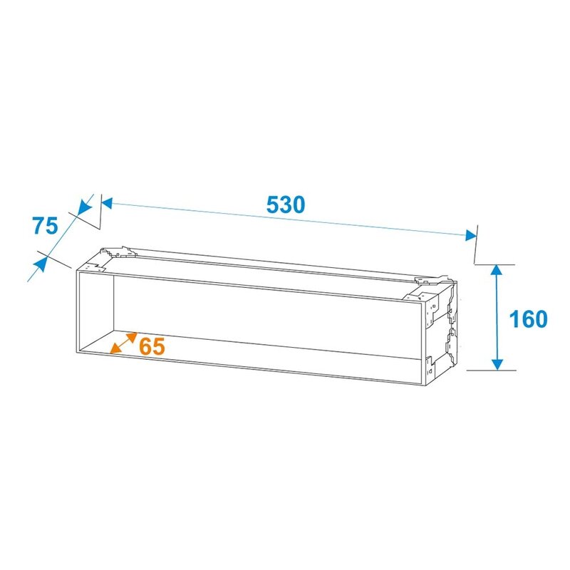 Rack Profi 19 inch flightcase 3HE 250mm diep