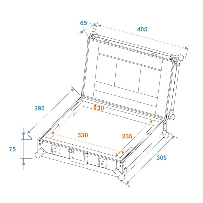 Laptop Case LC-13 flightcase max 325x230x30mm