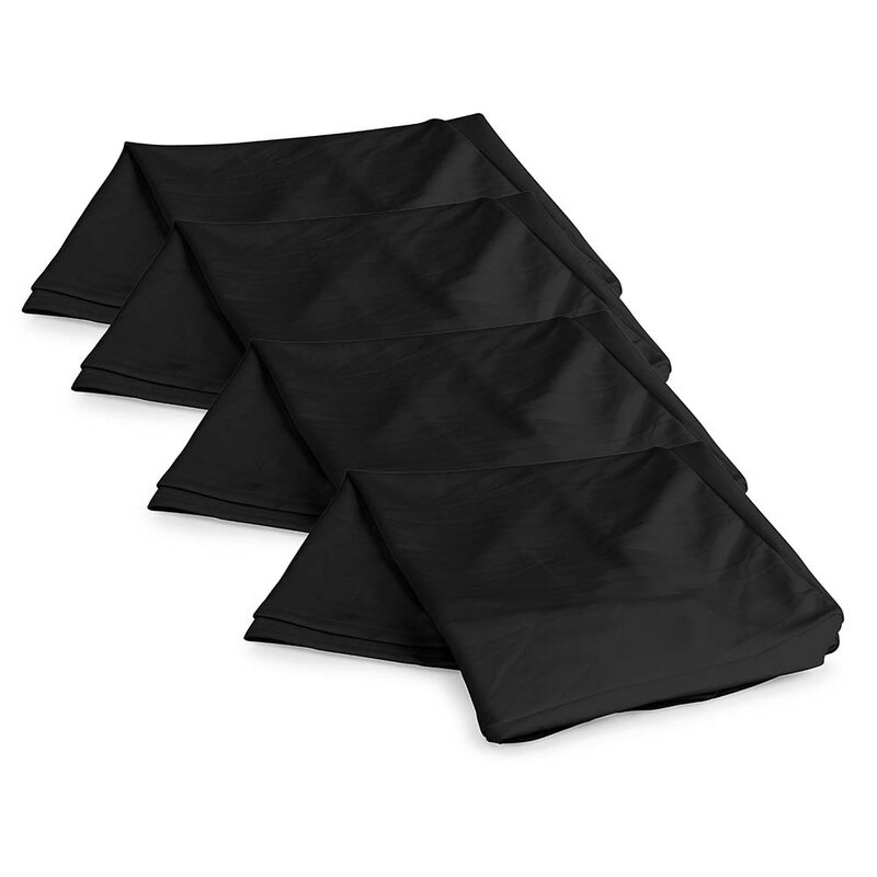 Doeken voor opvouwbaar DJ scherm zwart (4 stuks)