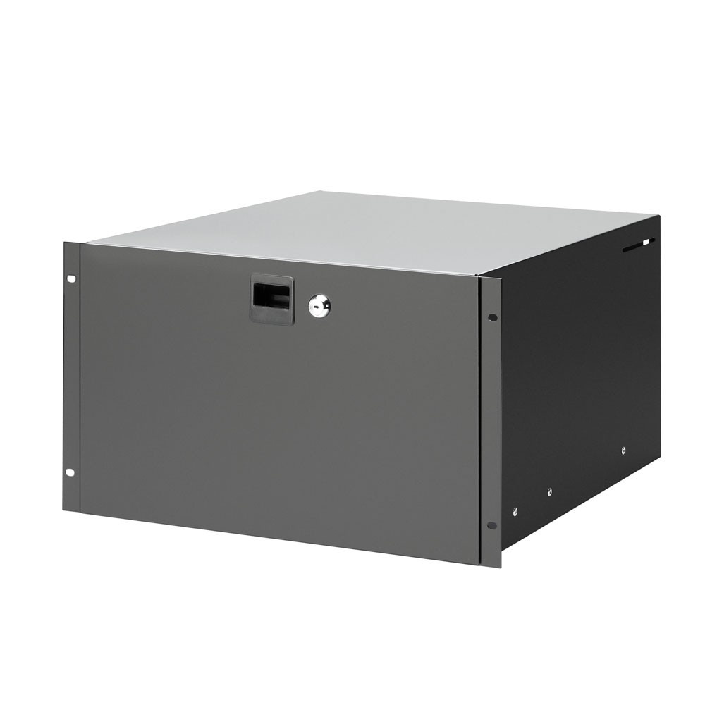 Adam Hall 19 inch racklade met slot 6 HE afbeelding