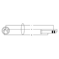 CPM1.5FW-UNB verloopkabel 1x XLR female naar 1x mini jack stereo 1.5m