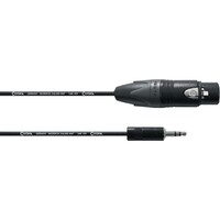 CPM1.5FW-UNB verloopkabel 1x XLR female naar 1x mini jack stereo 1.5m