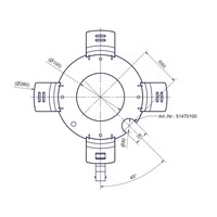 KOMB RM Frontplaat met kabeluitsparing en kabelgeleider voor haspel