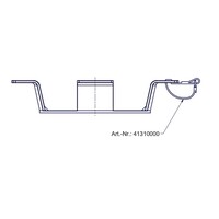 KOMB RM Frontplaat met kabeluitsparing en kabelgeleider voor haspel