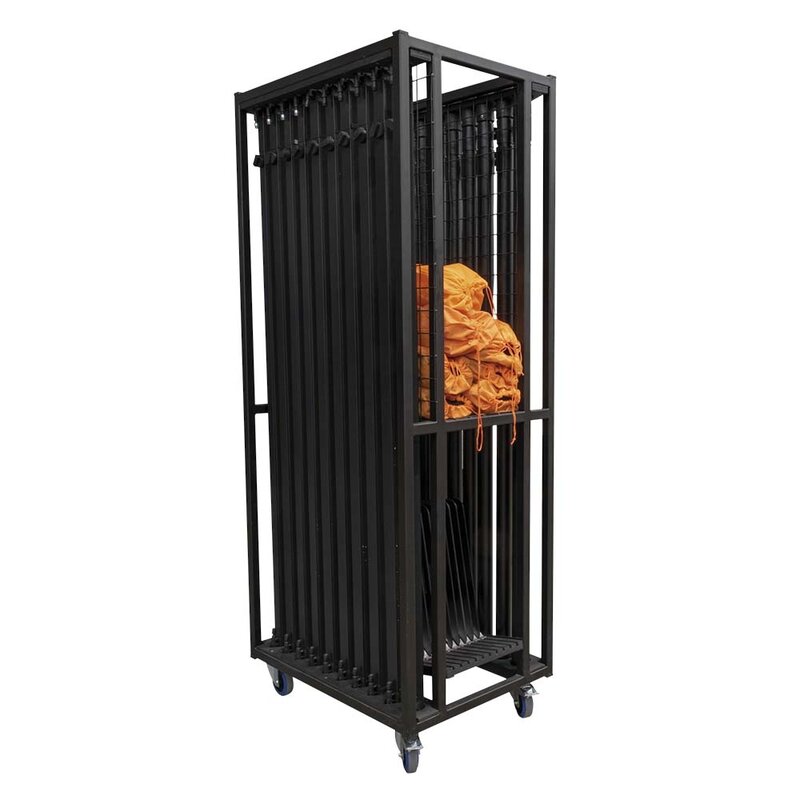 Pipe and drape transport trolley