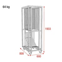Pipe and drape transport trolley