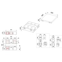 CASE-3 voor 6x ACCU COLOR of BT-AKKULITE IP