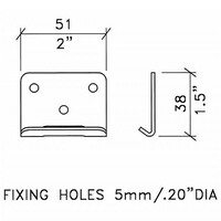 L0926z haak voor groot vlinderslot