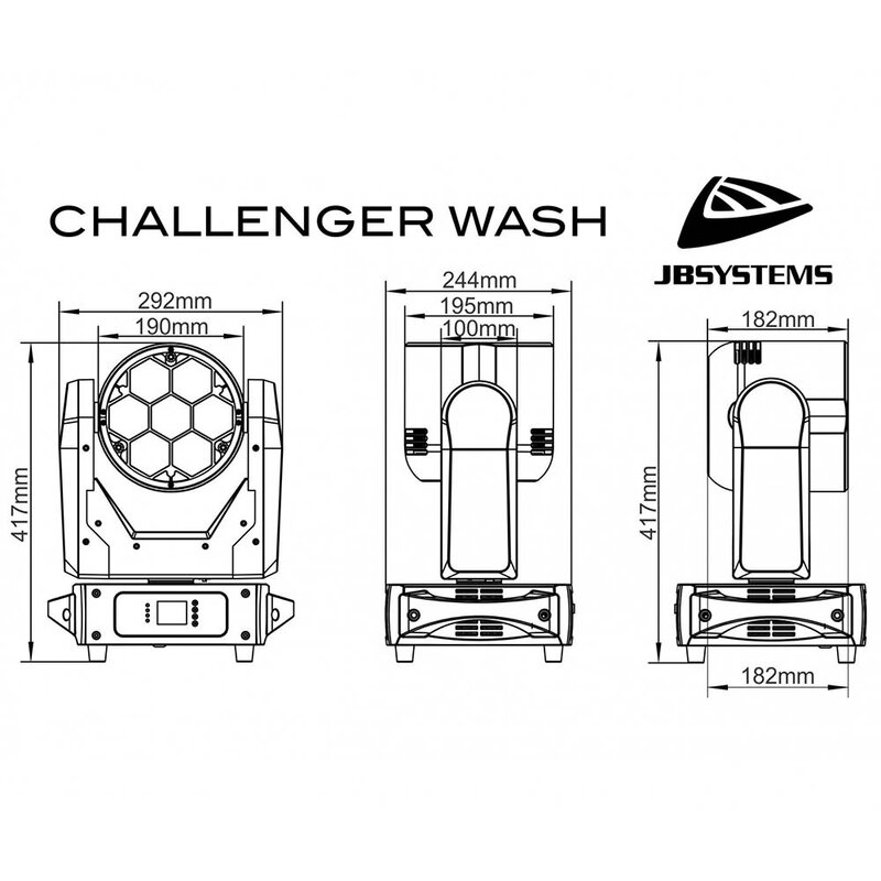 JB Systems Challenger Wash LED moving head Challenger Wash LED moving head