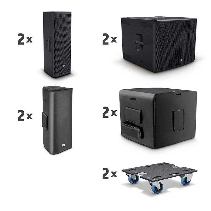 LD Systems Stinger G3 Gala Set A 2x dubbele 8 inch PA speakers + 2x 18 inch subwoofer Stinger G3 Gala Set A 2x dubbele 8 inch PA speakers + 2x 18 inch subwoofer