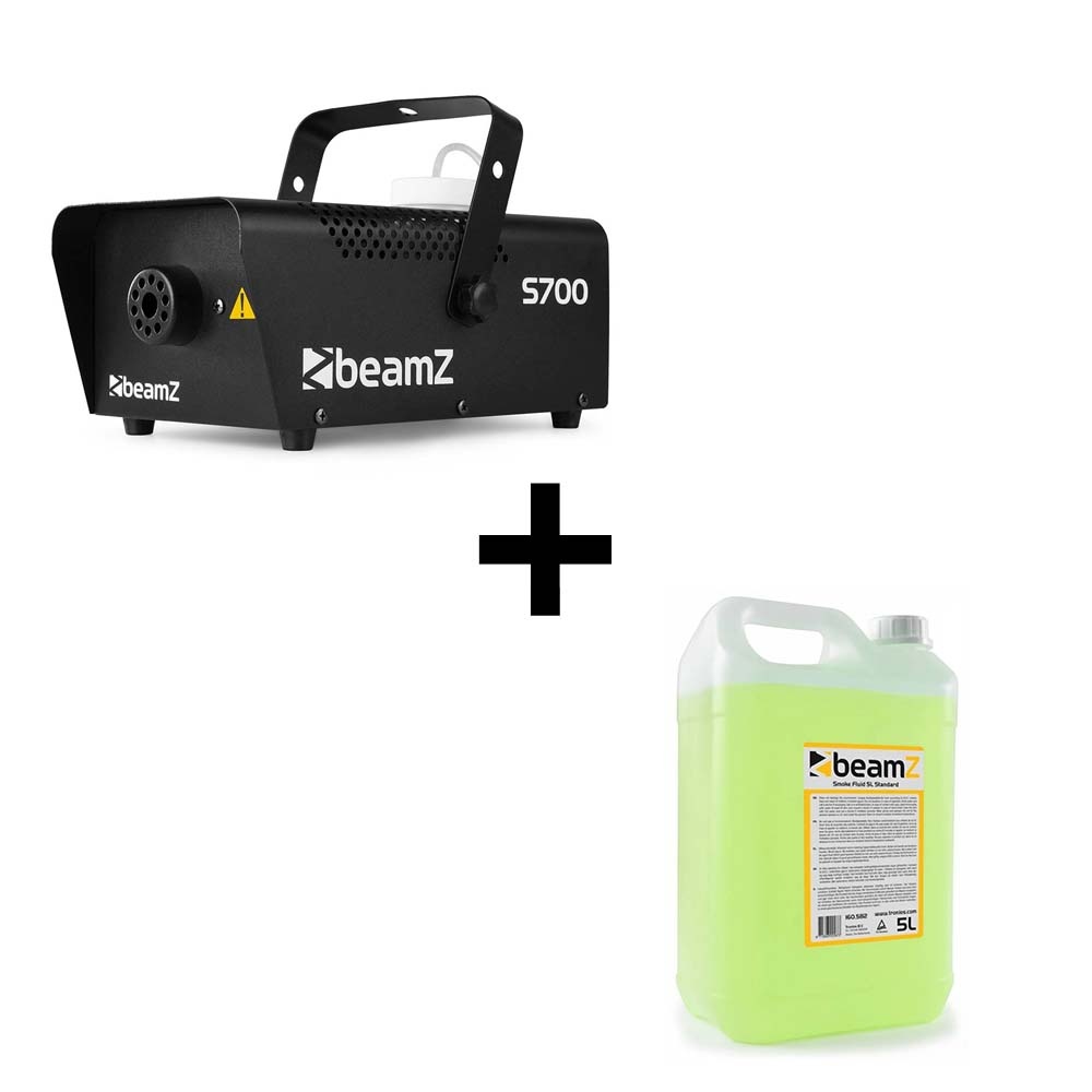 BeamZ S700 Rookmachine 700W + Beamz Rookvloeistof 5L afbeelding