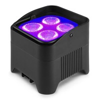 4x BBP94W verticale LED par op accu RGBWA+UV WDMX