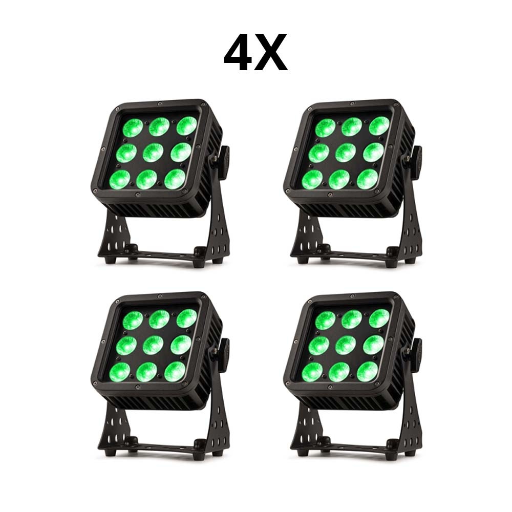 BeamZ 4x StarColor75 LED floodlight voor buiten 9x 8W RGBA IP65 afbeelding
