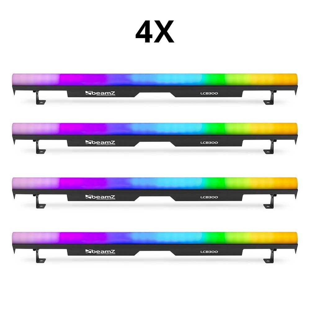 BeamZ 4x LCB300 LED bar 36x 3W RGBW afbeelding