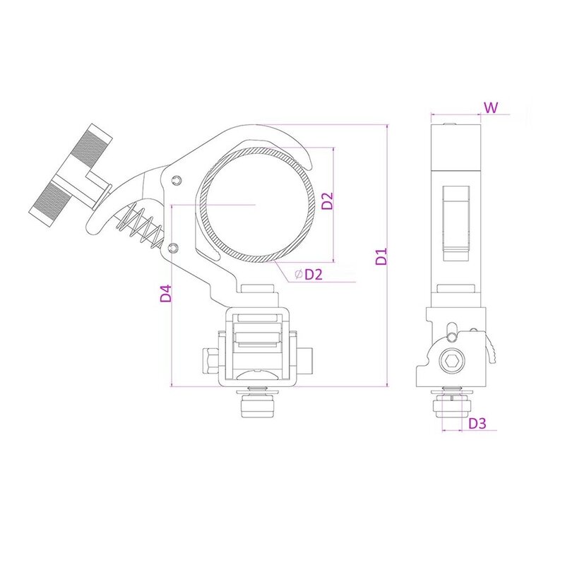 BC50B-150F kantelbare Quick Trigger Clamp zwart