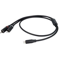 FL100 verloopkabel lightning naar 2x RCA male 75cm