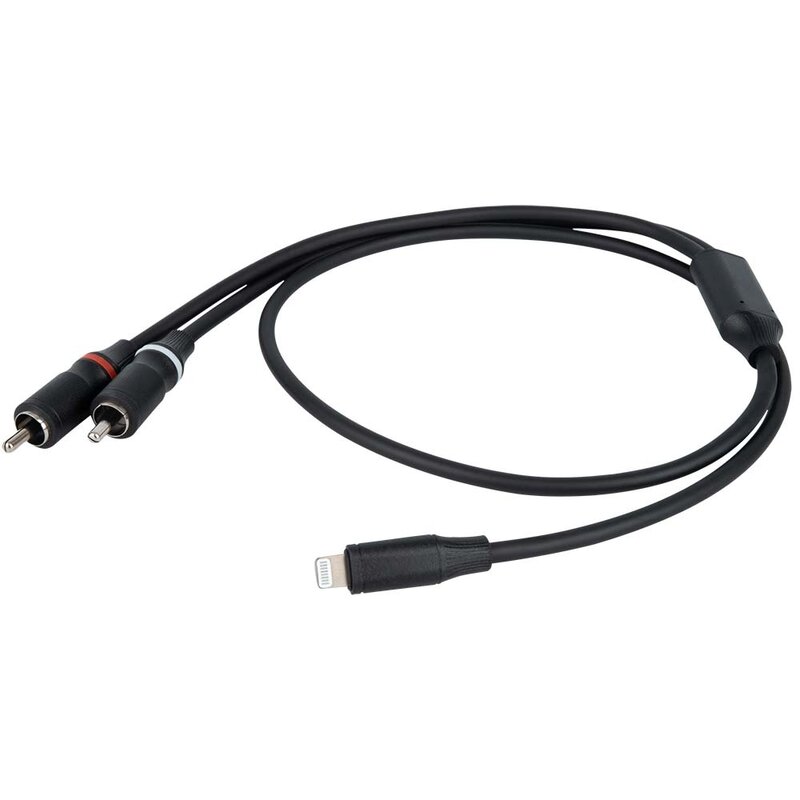 FL100 verloopkabel lightning naar 2x RCA male 75cm
