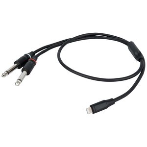 DAP FL101 verloopkabel lightning naar 2x jack mono 150cm
