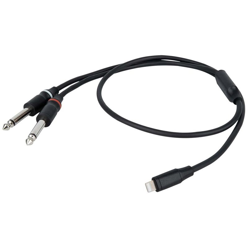 FL101 verloopkabel lightning naar 2x jack mono 150cm