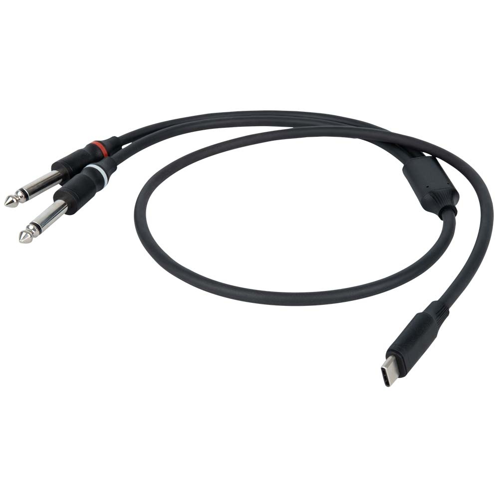 DAP FL111 verloopkabel USB-C naar 2x jack mono 75cm afbeelding