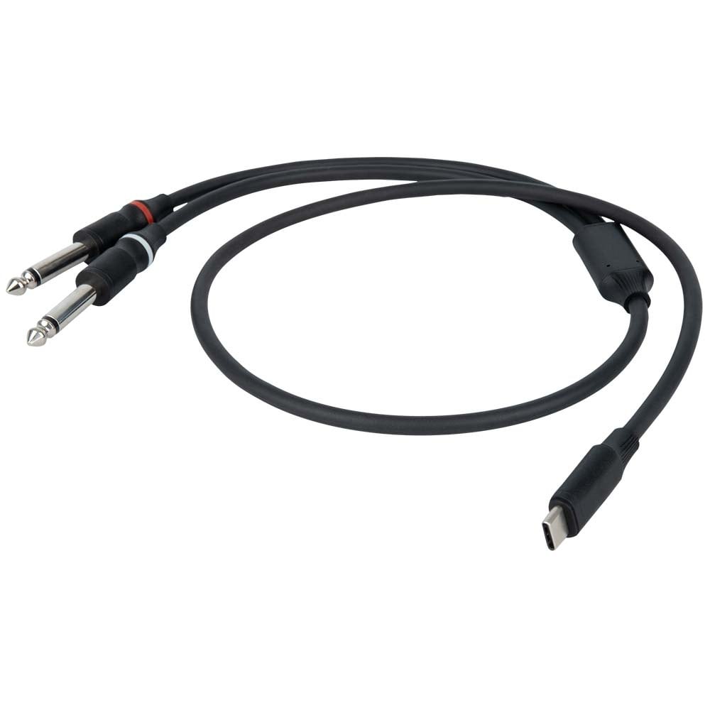 DAP FL111 verloopkabel USB-C naar 2x jack mono 150cm afbeelding