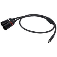 FL112 verloopkabel USB-C naar 2x XLR male 3-polig 75cm