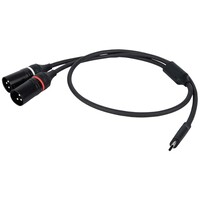 FL112 verloopkabel USB-C naar 2x XLR male 3-polig 150cm