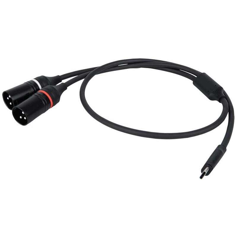FL112 verloopkabel USB-C naar 2x XLR male 3-polig 150cm