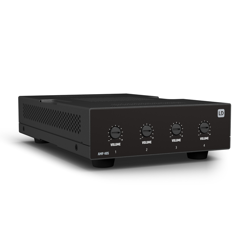 LD Systems AMP 405 4-kanaals mini installatieversterker 4 x 50W 4 Ohm