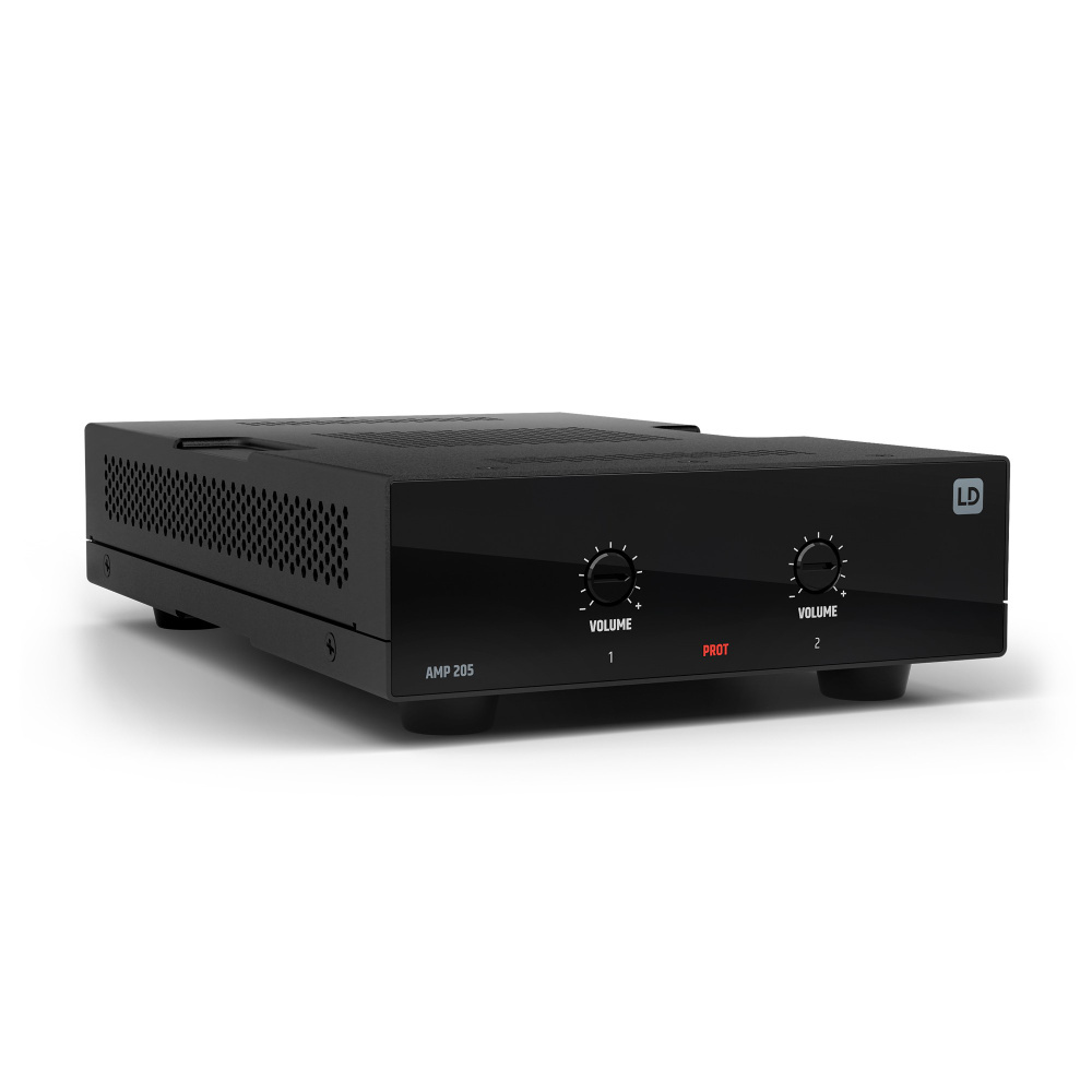 LD Systems AMP 205 2-kanaals mini installatieversterker 2 x 50W 4 Ohm