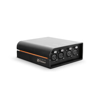 AoC box XLRf audio over Catbox etherCON naar 4x XLR female