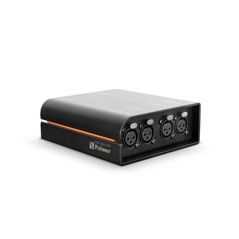 AoC box XLRf audio over Catbox etherCON naar 4x XLR female