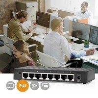 Netwerk-Switch 8 poorten 1 Gbps