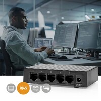 Netwerk-Switch 5 poorten 1 Gbps