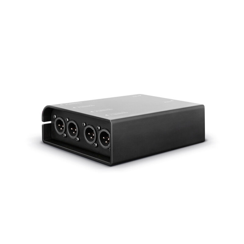 AoC box XLRm audio over Catbox van etherCON naar 4x XLR male