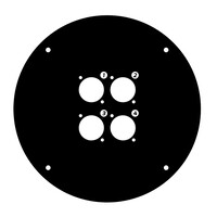 Plaat voor K4CD042 haspel met 4x D-size gat