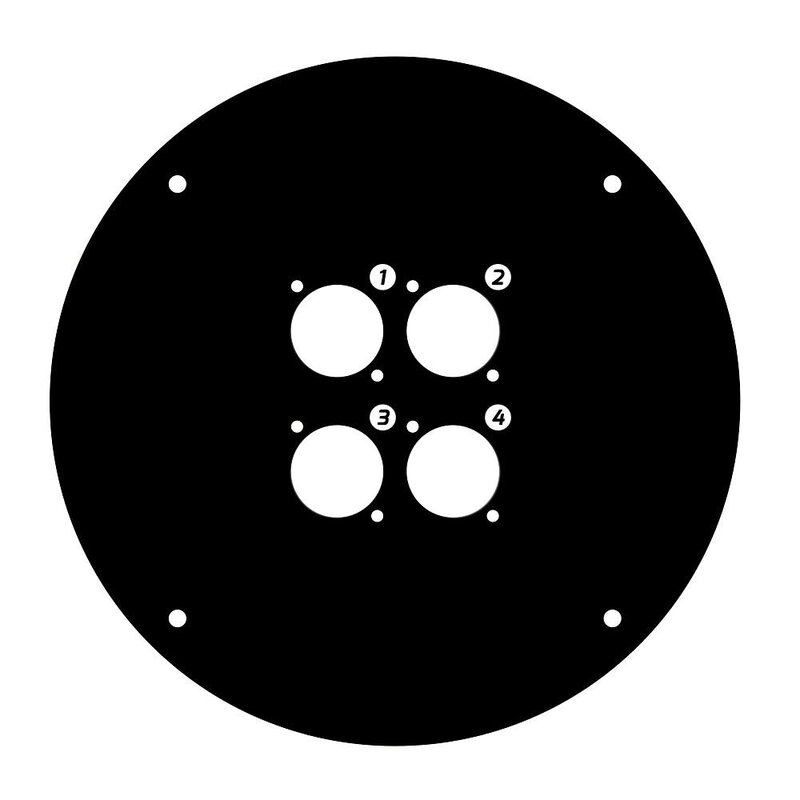 Plaat voor K4CD042 haspel met 4x D-size gat