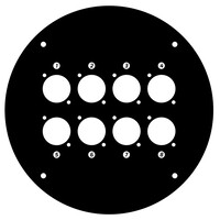 Adam Hall Plaat voor K4CD042 haspel met 8x D-size gat Plaat voor K4CD042 haspel met 8x D-size gat