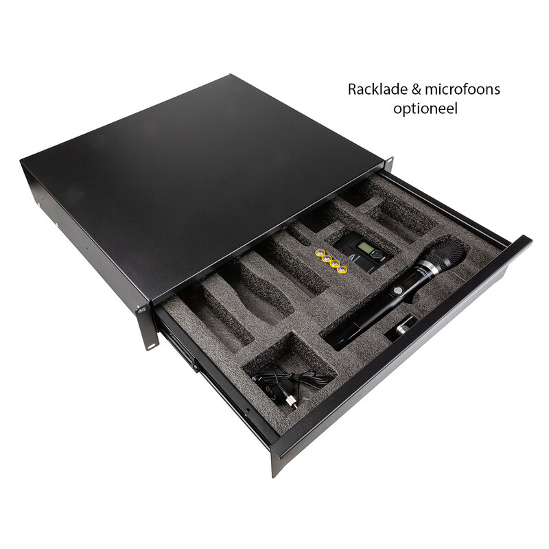 JV Case 2U racklade schuim inlay voor microfoons & beltpacks 2U racklade schuim inlay voor microfoons & beltpacks